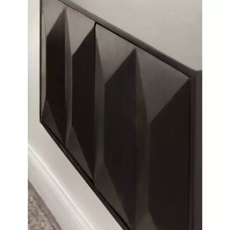Armoire murale moderne de style scandinave à deux portes, noire