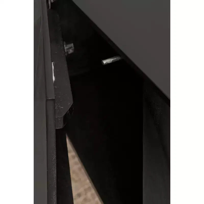 Armoire murale moderne de style scandinave à deux portes, noire