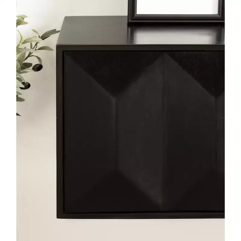 Armoire murale moderne de style scandinave à deux portes, noire