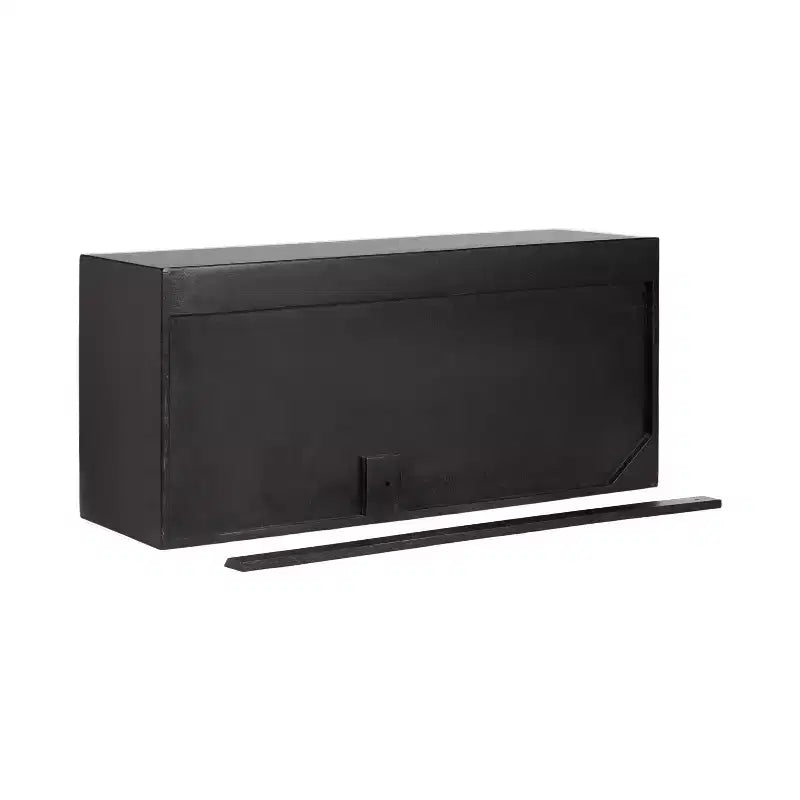 Armoire murale moderne de style scandinave à deux portes, noire