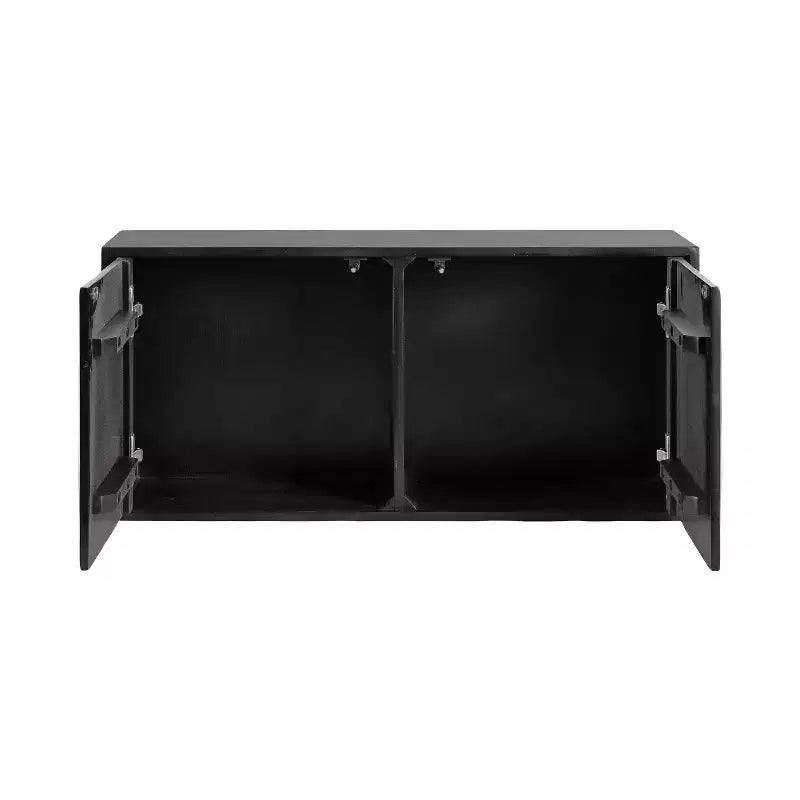 Armoire murale moderne de style scandinave à deux portes, noire