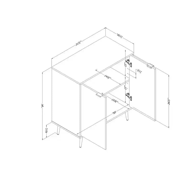 Meuble de rangement à 2 portes, chêne noir/gris foncé