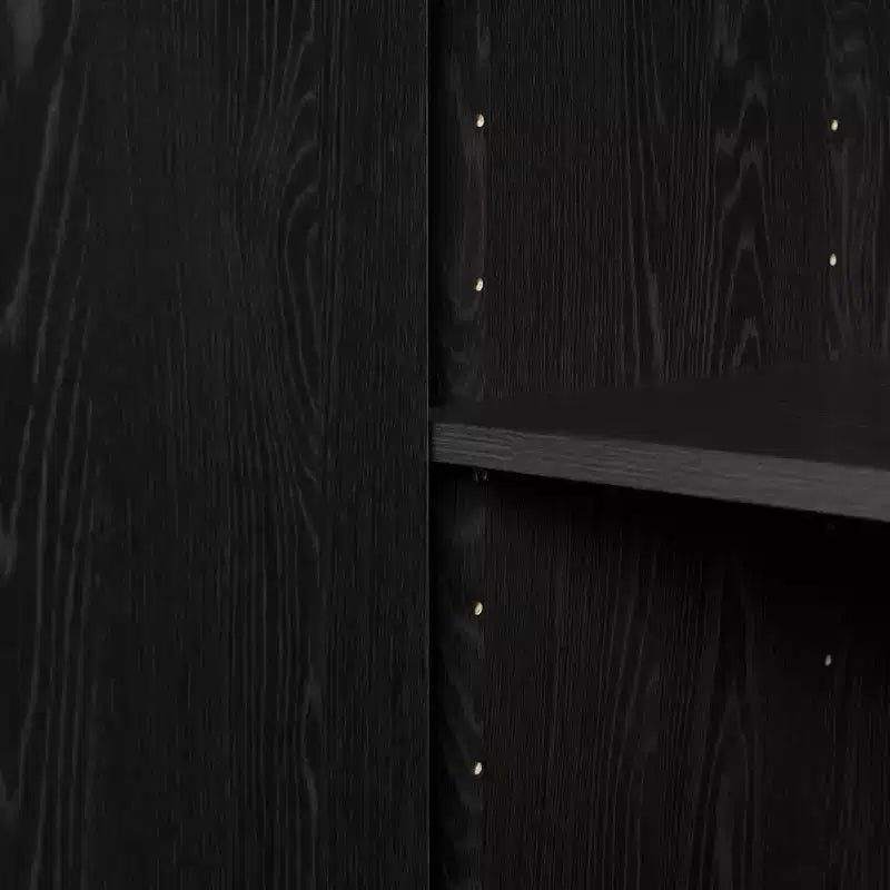 Meuble de rangement à 2 portes, chêne noir/gris foncé