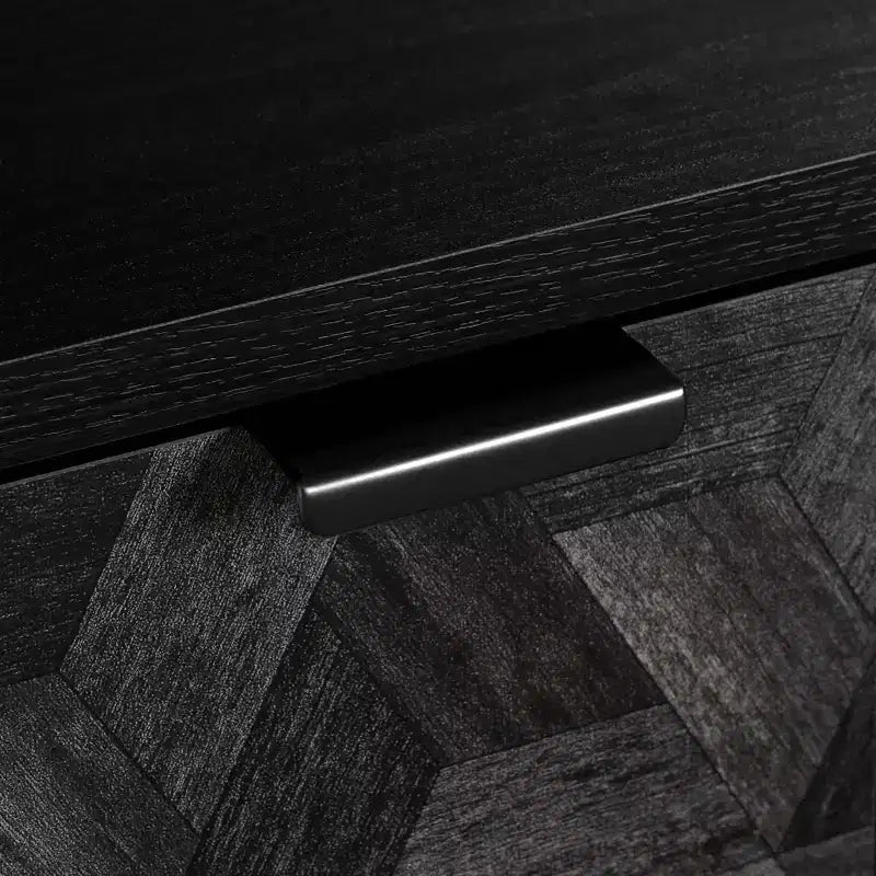 Meuble de rangement à 2 portes, chêne noir/gris foncé