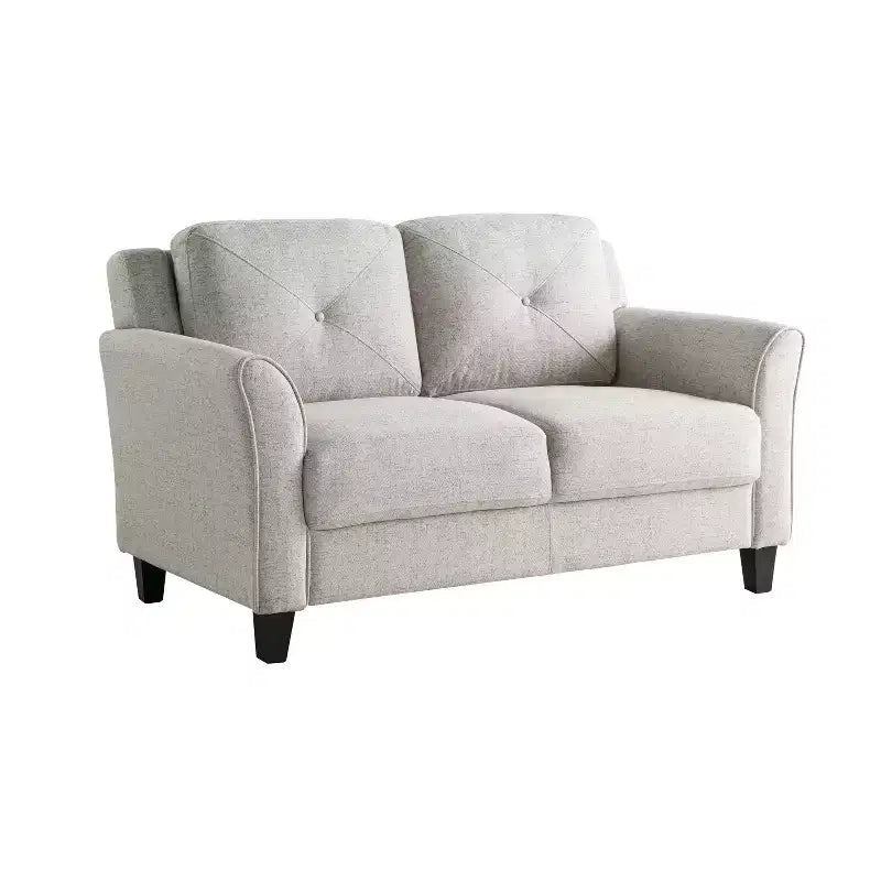 Causeuse minimaliste de style nordique, beige tissé