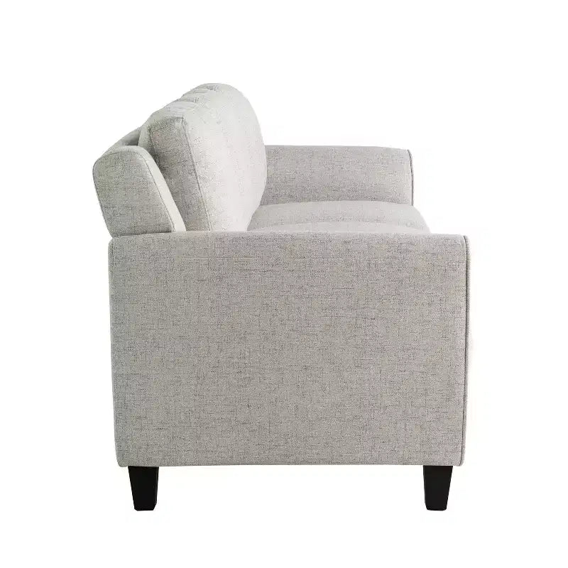 Causeuse minimaliste de style nordique, beige tissé
