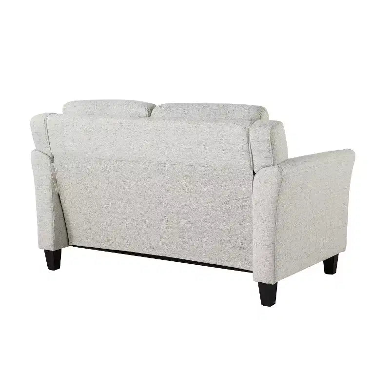 Causeuse minimaliste de style nordique, beige tissé