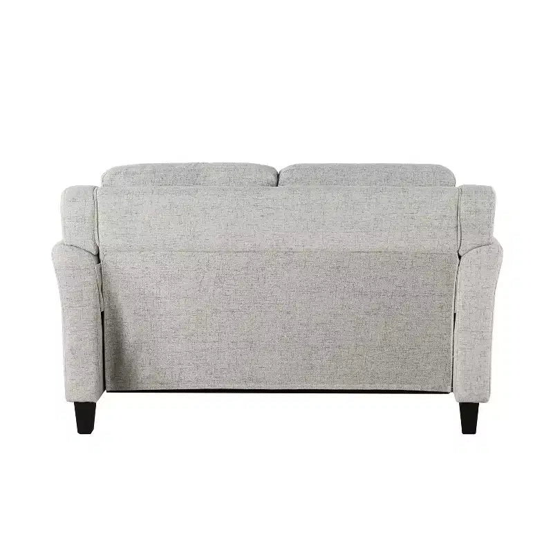 Causeuse minimaliste de style nordique, beige tissé