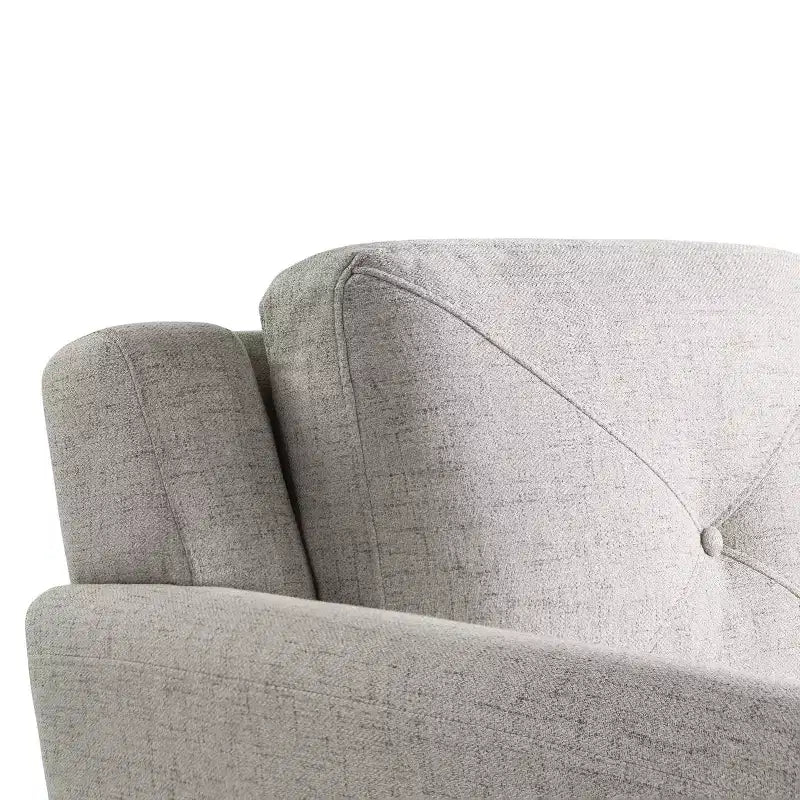Causeuse minimaliste de style nordique, beige tissé