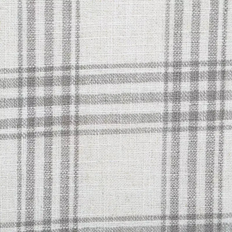 Akzentsessel mit Hocker in grauem Karomuster
