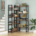 LITTLE TREE 70.8&amp;#34; 8 Tier Corner Bookshelf Brown