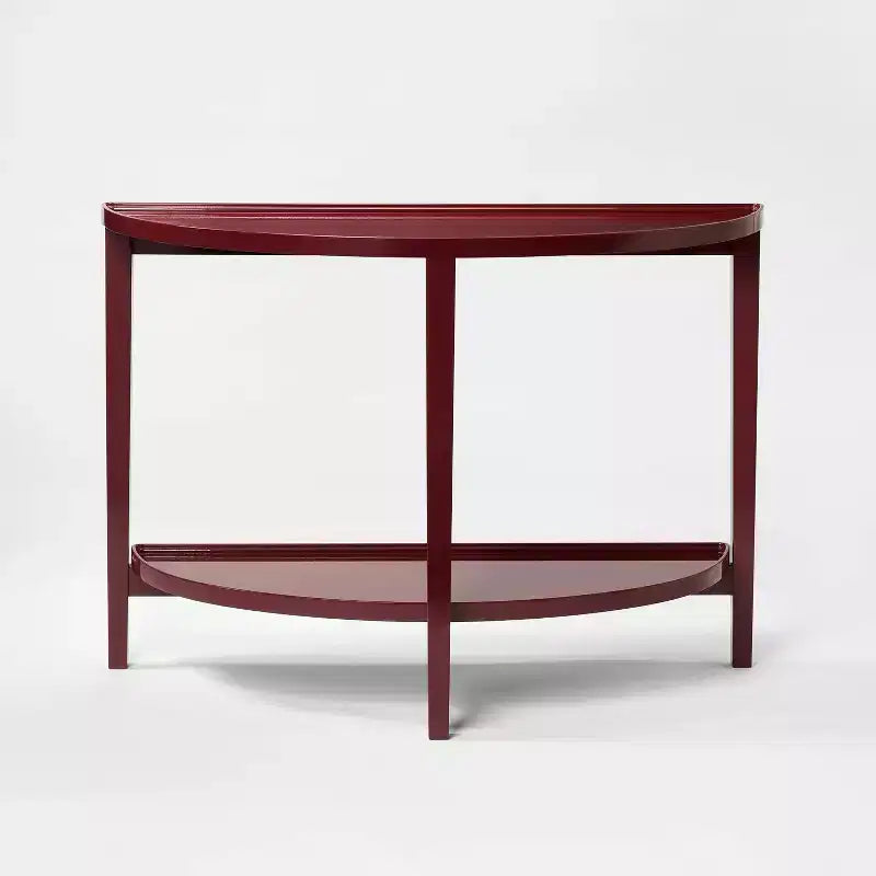 Table console laquée rouge foncé