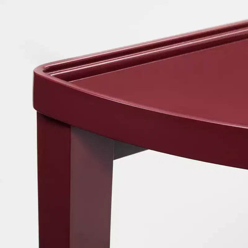 Table console laquée rouge foncé