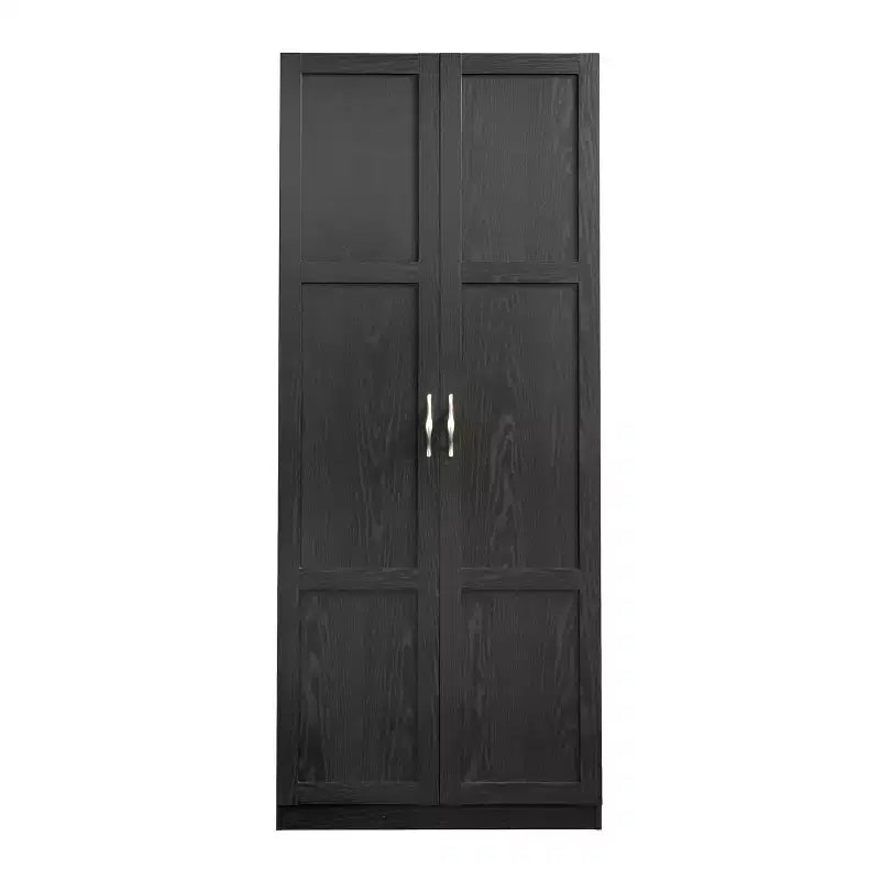 Armario de almacenamiento con 4 cajones ajustables, veta de madera negra