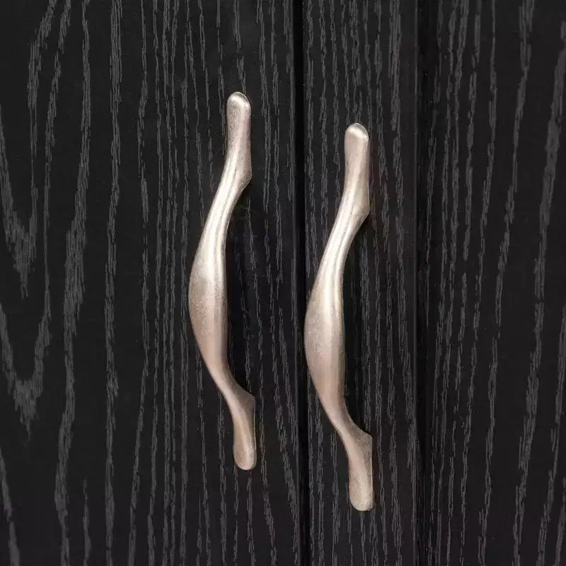 Armario de almacenamiento con 4 cajones ajustables, veta de madera negra