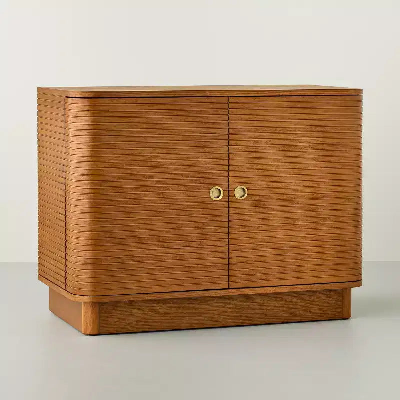 Grooved Mid-Century Decorative Storage Cabinet - Hearth &amp;#38; Hand&amp;#8482; with Magnolia