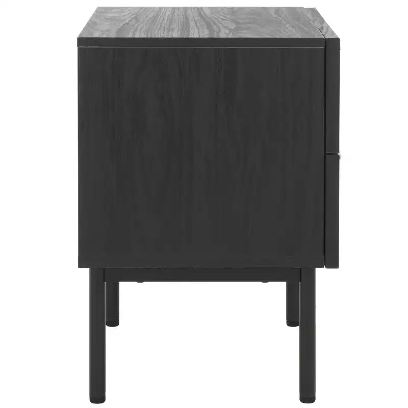Table de chevet vintage de style nordique à 2 tiroirs