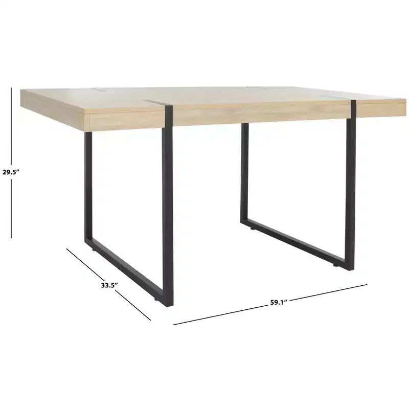 Table de salle à manger classique en bois naturel