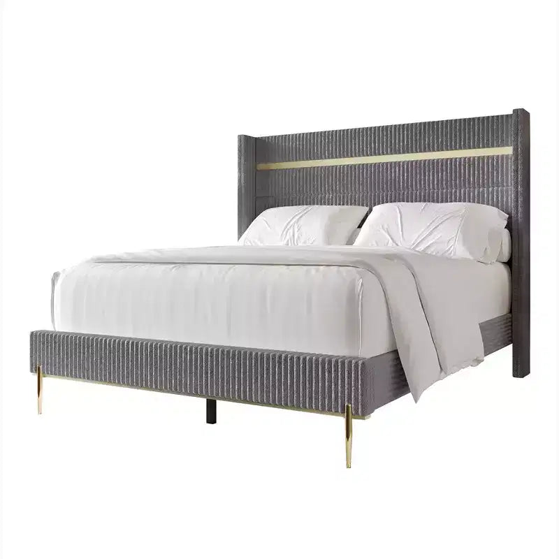 Cama tapizada de estilo escandinavo clásico
