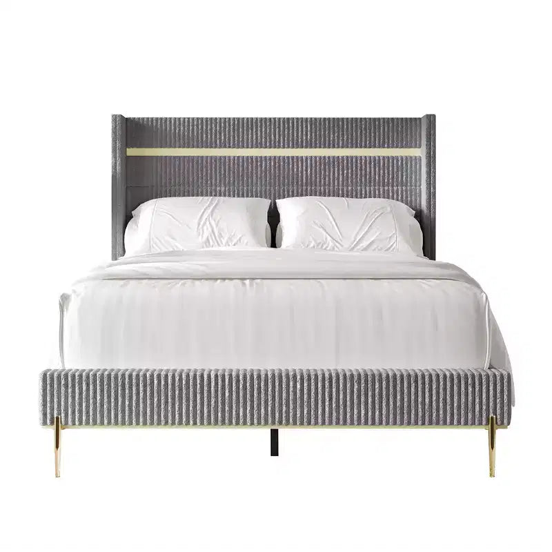 Cama tapizada de estilo escandinavo clásico