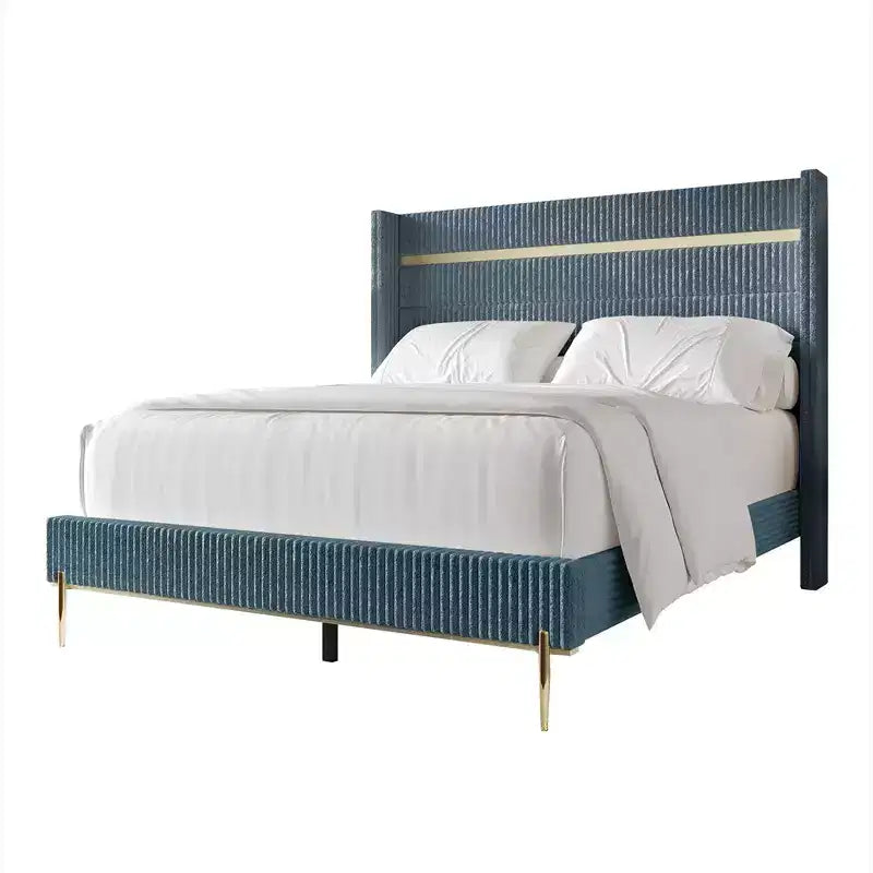 Cama tapizada de estilo escandinavo clásico