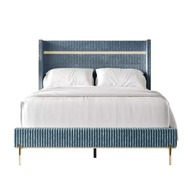 Cama tapizada de estilo escandinavo clásico