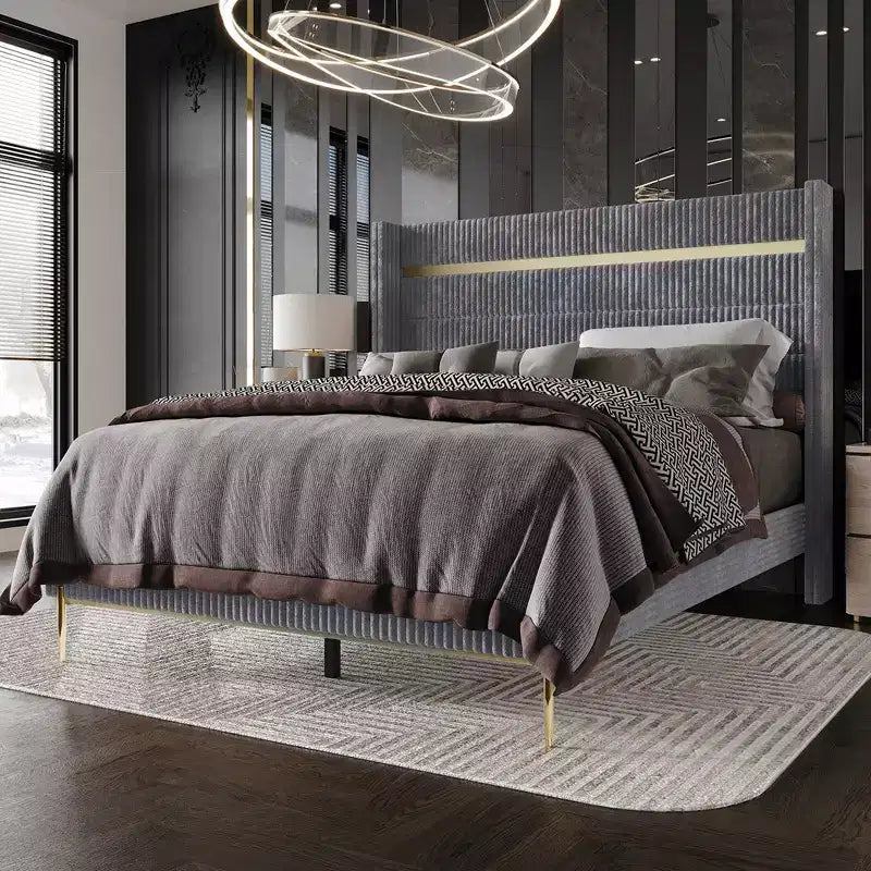 Lit rembourré de style scandinave classique