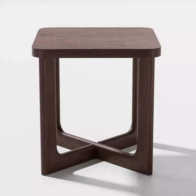 Table d’appoint carrée en bois de 24 in. de largeur avec coins arrondis