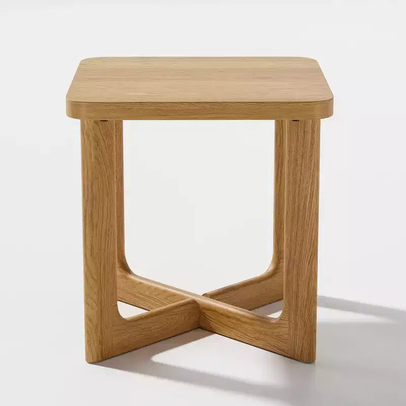 Table d’appoint carrée en bois de 24 in. de largeur avec coins arrondis