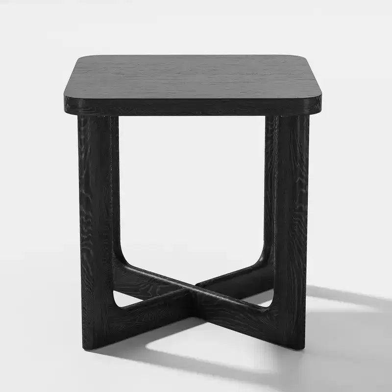 Table d’appoint carrée en bois de 24 in. de largeur avec coins arrondis