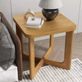 Table d’appoint carrée en bois de 24 in. de largeur avec coins arrondis