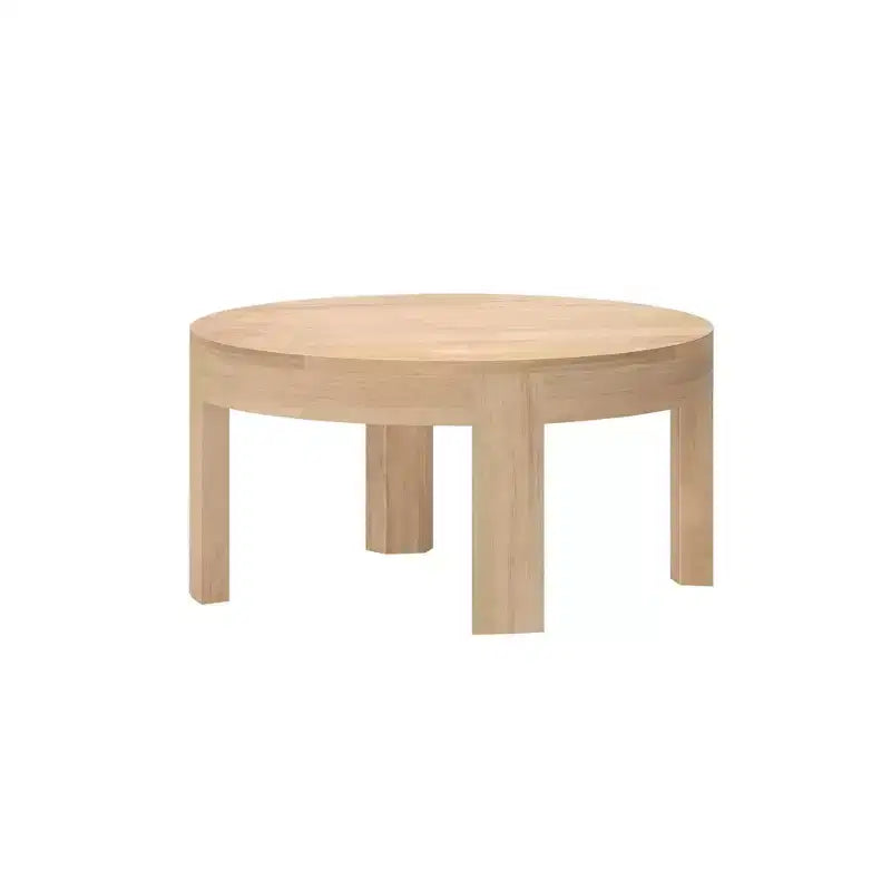 Table basse ronde profilée en bois massif, table basse de 30, tables basses pour le salon, table centrale moderne pour les petits espaces