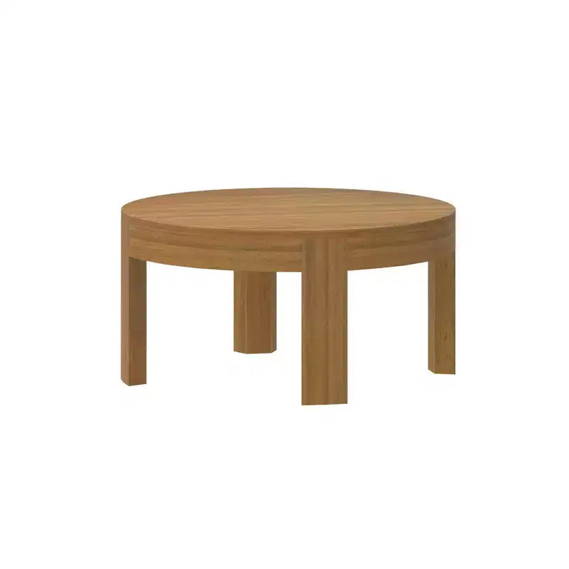 Table basse ronde profilée en bois massif, table basse de 30, tables basses pour le salon, table centrale moderne pour les petits espaces