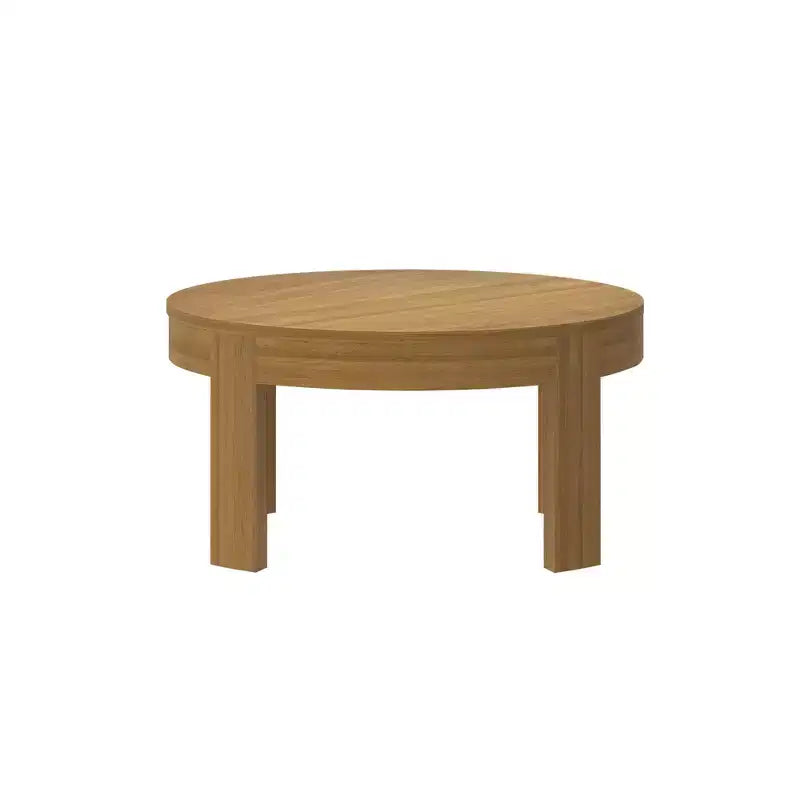 Table basse ronde profilée en bois massif, table basse de 30, tables basses pour le salon, table centrale moderne pour les petits espaces