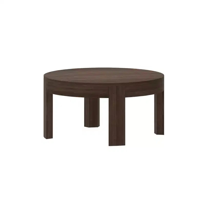 Table basse ronde profilée en bois massif, table basse de 30, tables basses pour le salon, table centrale moderne pour les petits espaces