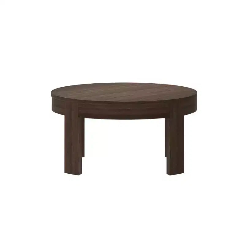 Table basse ronde profilée en bois massif, table basse de 30, tables basses pour le salon, table centrale moderne pour les petits espaces