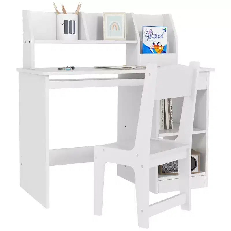 Ensemble bureau et chaise de rangement pour enfants, bureau d’étude avec chaise pour les enfants de 5 à 8 ans