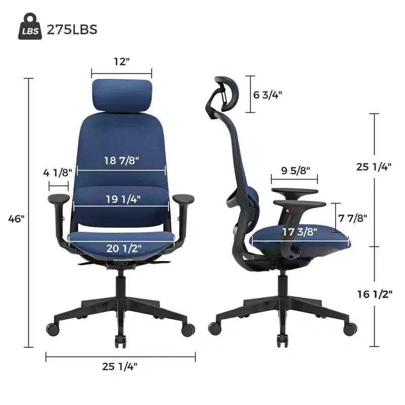 Silla de oficina moderna de malla y estilo clásico