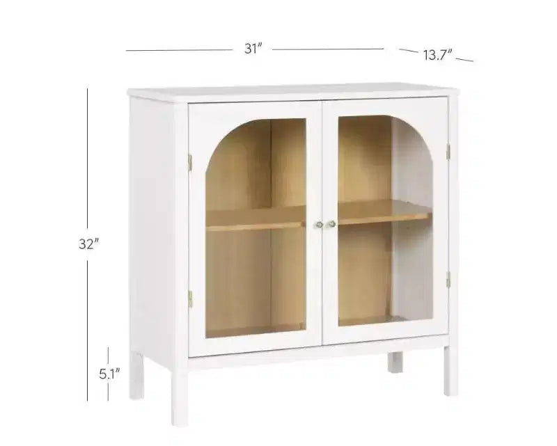 Juego de 2 armarios consola con puertas de estilo clásico