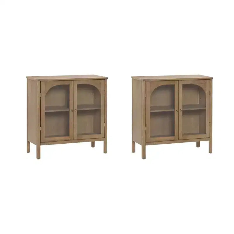 Lot de 2 meubles consoles avec portes, style classique