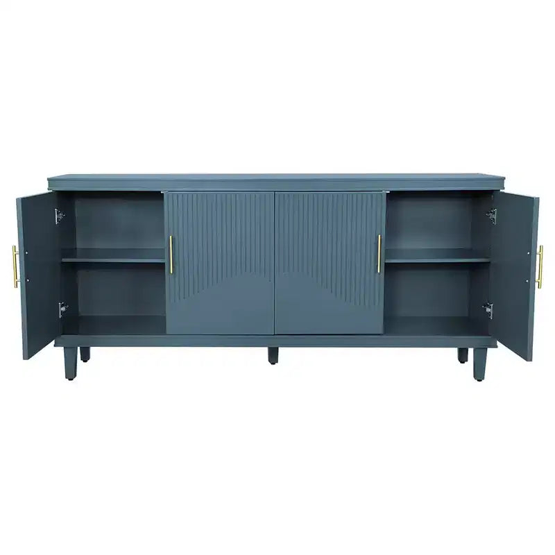 Armoire à 4 portes de 70.07'', buffet, armoire de rangement moderne d’une capacité de charge de 330lbs pour le salon, la cuisine, la chambre et le couloir