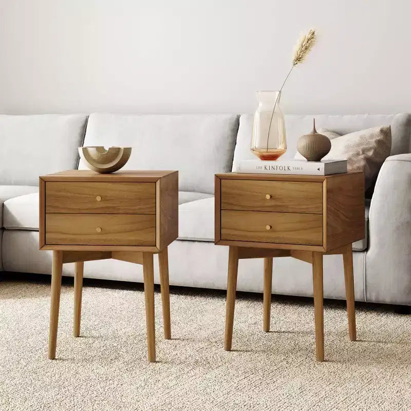 Lot de 2 tables de chevet de style rétro classique