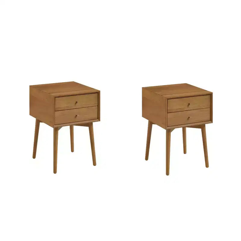 Lot de 2 tables de chevet de style rétro classique