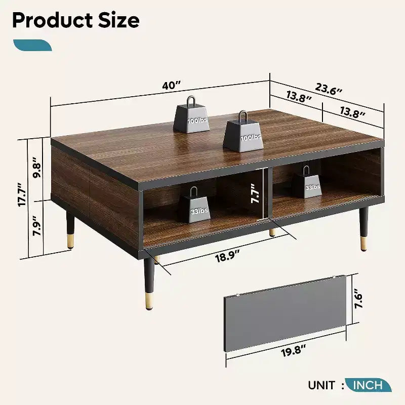 Mueble de TV de 80 pulgadas de estilo moderno de mediados de siglo, para televisores de hasta 85 pulgadas, consola de TV larga 2 en 1, mesa de centro cuadrada con puerta corrediza