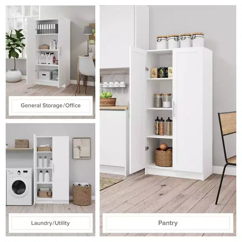 Akzent-Schrank mit 3 Regalböden und Paneeltüren