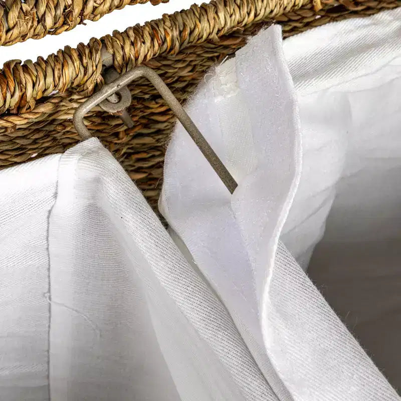 Panier à linge à 3 compartiments, en osier