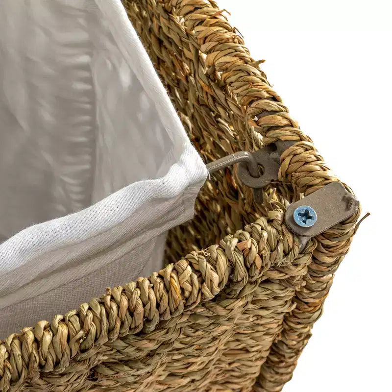 Panier à linge à 3 compartiments, en osier