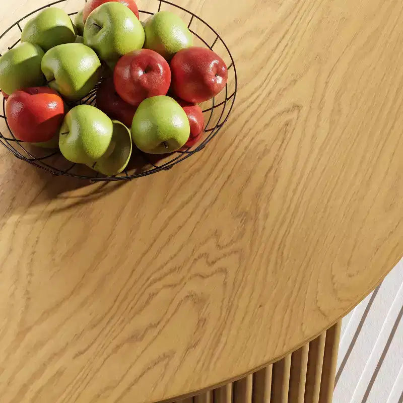 Table de salle à manger en bois, style moderne du milieu du siècle, pour 6 personnes