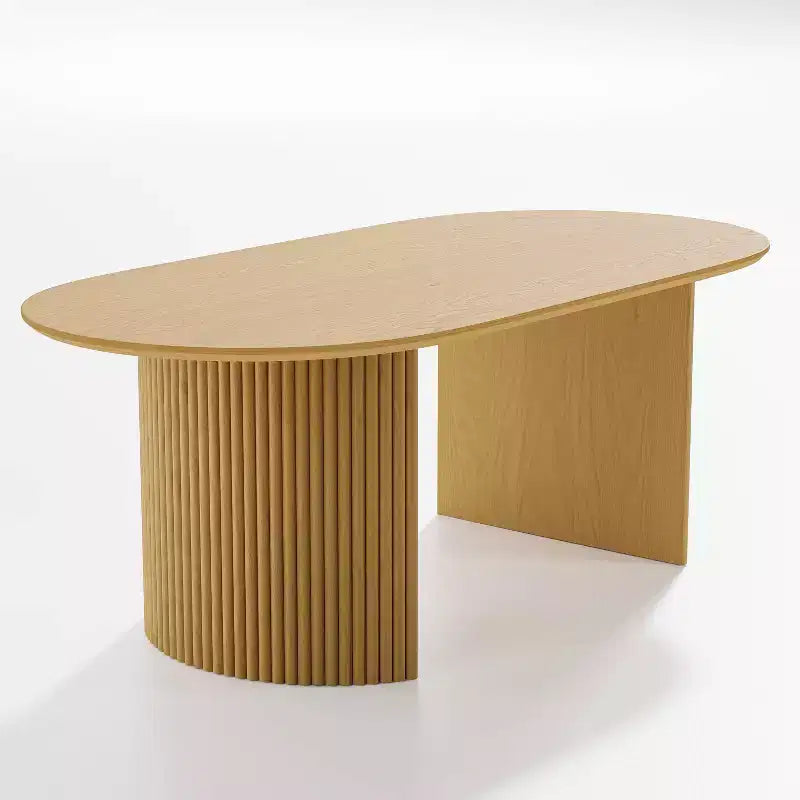 Table de salle à manger en bois, style moderne du milieu du siècle, pour 6 personnes
