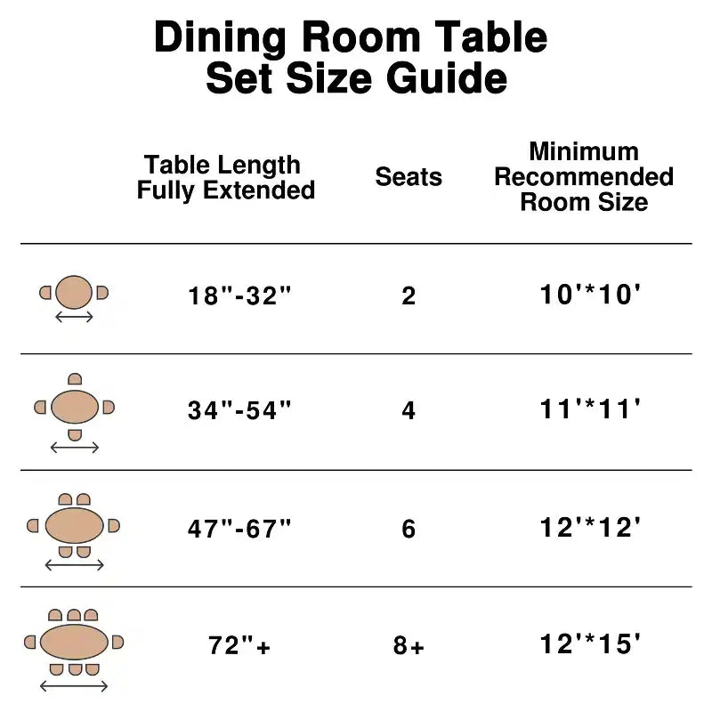Table de salle à manger en bois, style moderne du milieu du siècle, pour 6 personnes